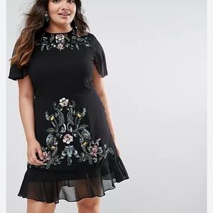 Frock and Frill beaded embroidered dress feminine fairy grandmacore